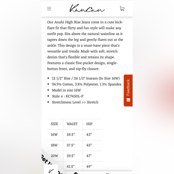 KanCan Anahi High Rise Kick Flare Jeans - Picture 4 of 9